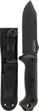 Load image into Gallery viewer, 5.5&quot; black traction coated 1095 Cro-Van carbon steel clip point blade