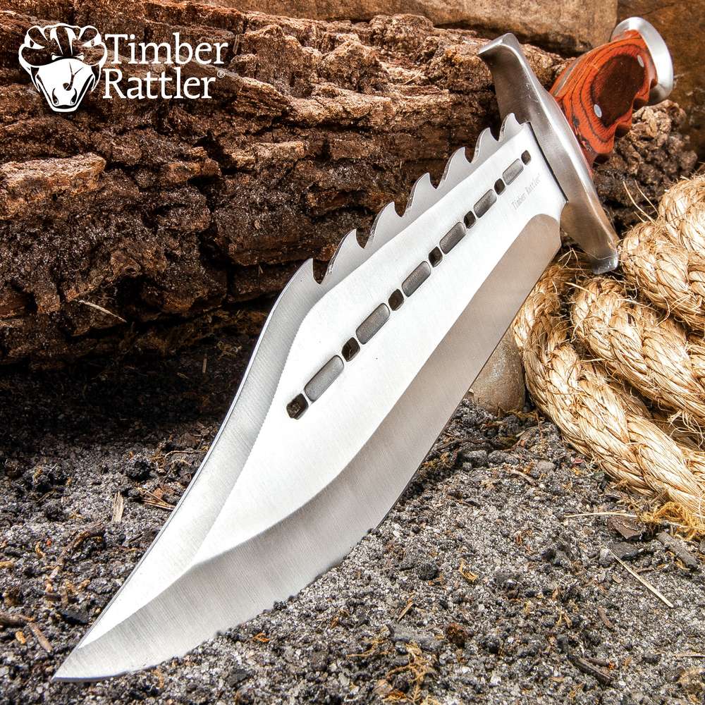 Timber Rattler Sinful Spiked Bowie Knife