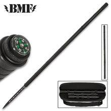 Load image into Gallery viewer, B.M.F. Double-Edged Black Spear With Zippered Case - 2Cr13 Stainless Steel Blade