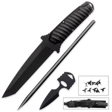 Load image into Gallery viewer, Black Legion Knife Push Dagger, Spikes and Caltrops