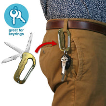 Load image into Gallery viewer, Carabiner Keyring Multitool