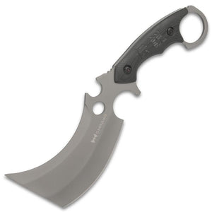 Shinwa Nami Cleaver Knife With Sheath - Stainless Steel Blade, G10 Handle Scales, Open-Ring Pommel