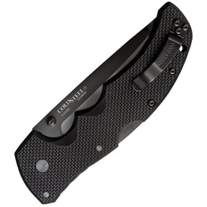 Cold Steel CPM S35VN stainless tanto blade. Black G10 handle