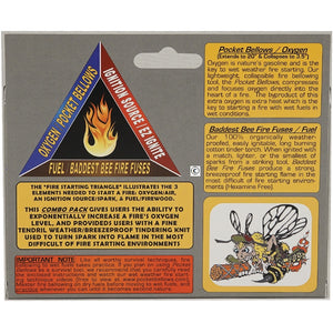 Pocket Bellows & Baddest Bee Fire Fuses Combo Firestarter Kit