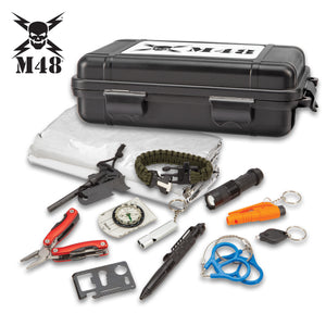 M48 Deluxe Hard Case Survival Tool Box Kit