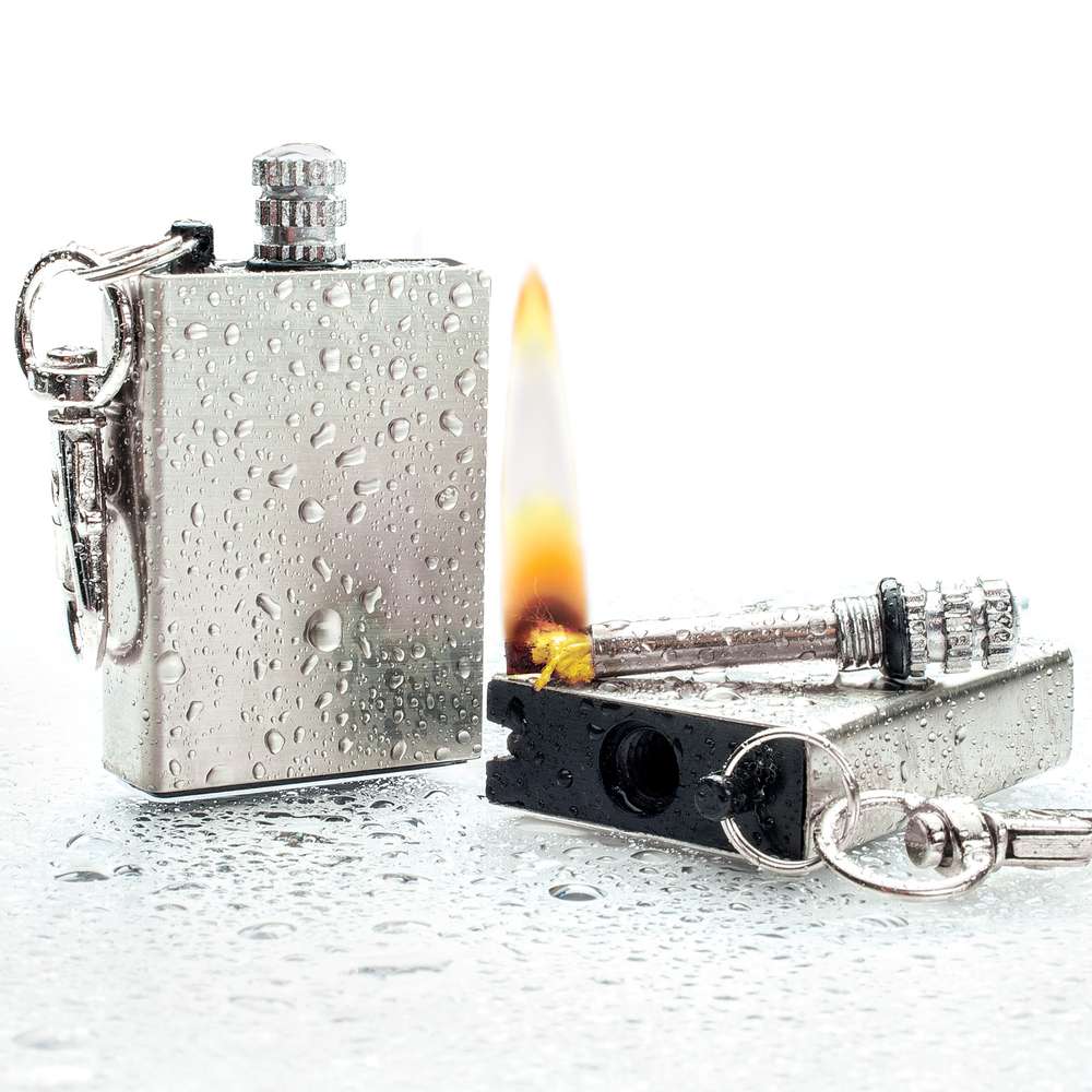  Permanent Flint Keychain,10000 Times Reusable Keychain Match,  Keychain Lighter Waterproof Match,Oil Lighter, Permanent Match,Waterproof  Emergency Survival Camping Keychain Lighter For Outdoor