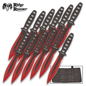 Searing Red Throwing Knife Set