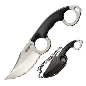 Double Agent II drop point serrated neck knife